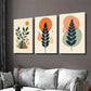 3pcs Modern Abstract Botanical Beige & Orange Wall Art Set Canvas Framed 40x60cm - High Quality Print 100% Australian Made Wall Canvas Ready to Hang