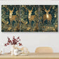 3pcs Golden - deer in Forest Triptych Wall Art Set Canvas Framed 40x60cm - High Quality Print 100% Australian Made Wall Canvas Ready to Hang