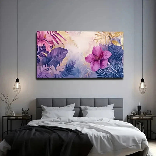Hazy Gradient Background Wall Art canvas office home room framed 120x60cm