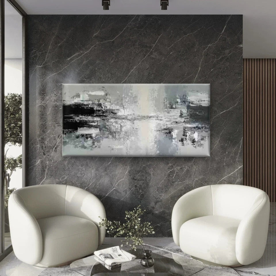 Featuring Abstract Expressionis Wall Art Canvas Office Home Room Framed 80x45cm