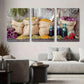 3pcs Dried Herbs & Glass Bottles, Vintage Nature Metal Print Ready to Hang Art