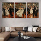 3pcs Elegant Ballroom Dance Couples Perfect Wall Art Set Canvas Framed 40x60cm - High Quality Print 100% Australian Made Wall Canvas Ready to Hang