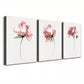 3pcs Watercolor Style Peony Shabby Chic Flowers Wall Art Set Canvas Framed 40x60cm - High Quality Print 100% Australian Made Wall Canvas Ready to Hang