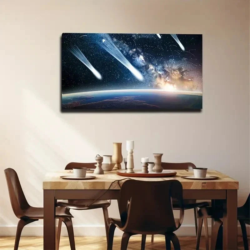 Beautifully Designed Cosmic Wall Art Canvas Office Home Room Framed 120x60cm