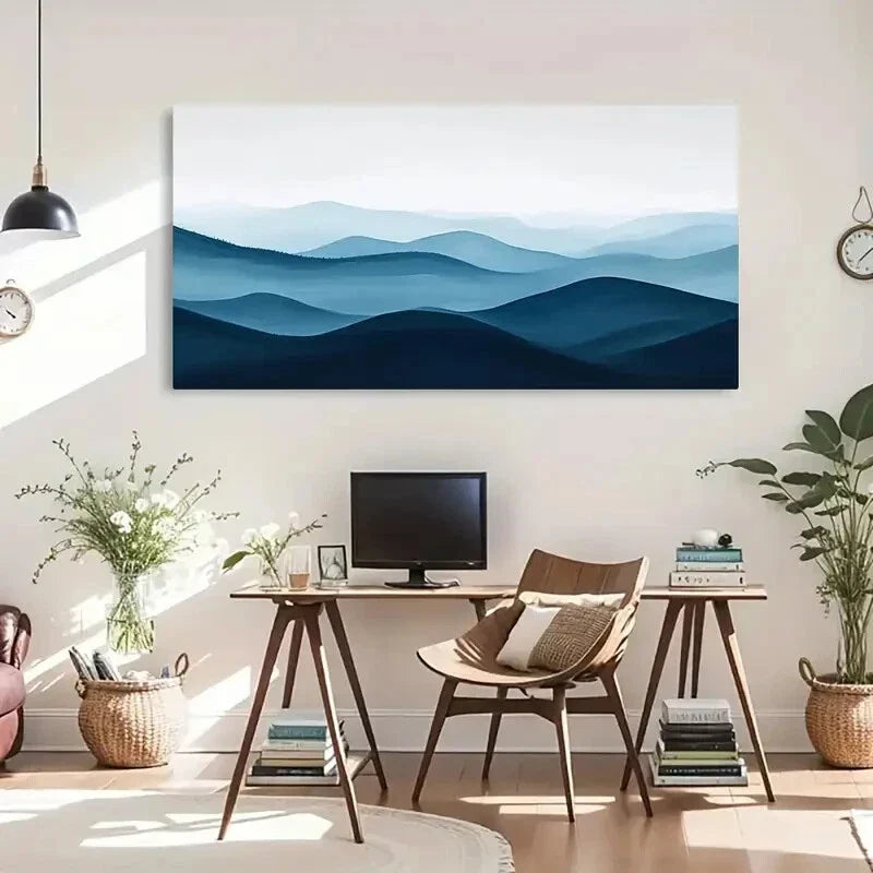 Floral Abstract Modern Deco Wall Art Canvas Office Home Room Framed 120x60cm