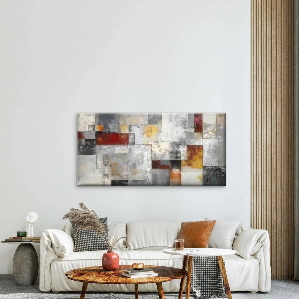 Abstract Design Trendy Colors Wall Art Canvas Office Home Room Framed 120x60cm