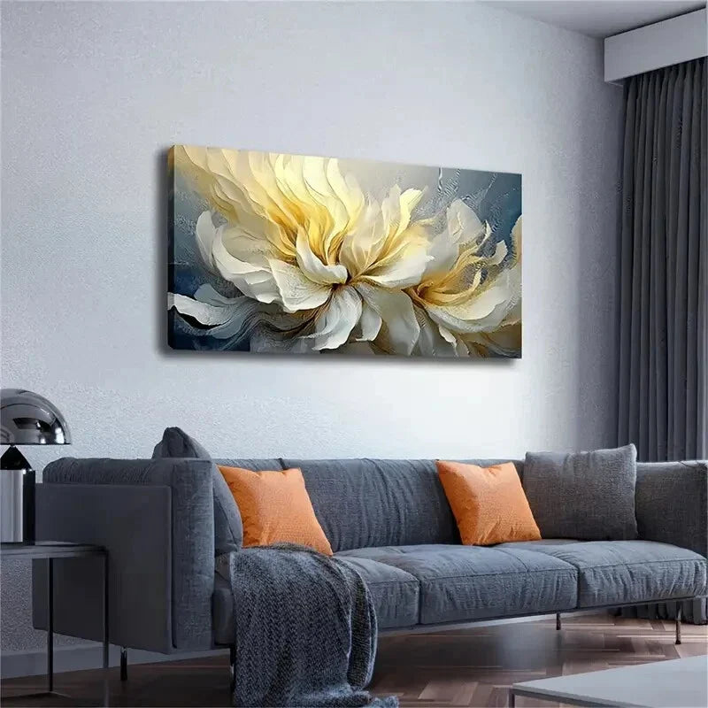 A Blooming Flower Perfect Wall Art Canvas Office Home Room Framed 120x60cm