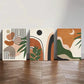 3pcs Abstract Geometric & Botanical Wall Art Set Canvas Framed 40x60cm - High Quality Print 100% Australian Made Wall Canvas Ready to Hang