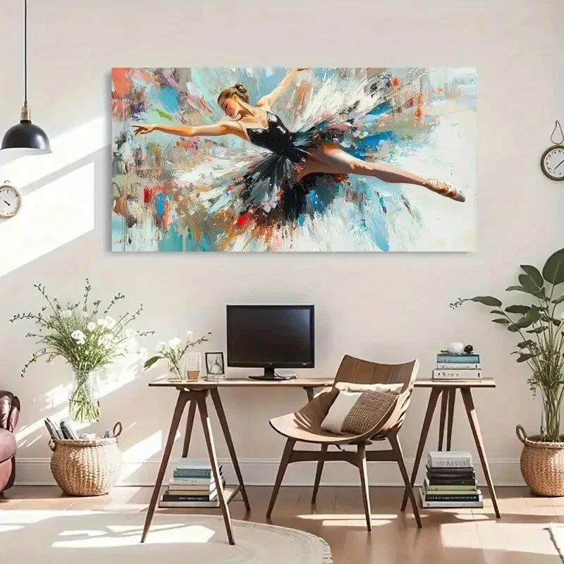 Ballet Dancer Decorative Wall Art Canvas Office Home Room Framed 120x60cm