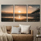 3pcs Vibrant Ocean & Pier Scenery Wall Art Set Canvas Framed 40x60cm - High Quality Print 100% Australian Made Wall Canvas Ready to Hang