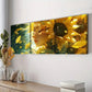 3pcs Sunflower Goddess Yellow Floral Perfect Wall Art Set Canvas Framed 40x60cm - High Quality Print 100% Australian Made Wall Canvas Ready to Hang
