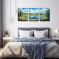 3pcs Sunny Weather Elegant Style Wall Art Set Canvas Framed 40x60cm - High Quality Print 100% Australian Made Wall Canvas Ready to Hang
