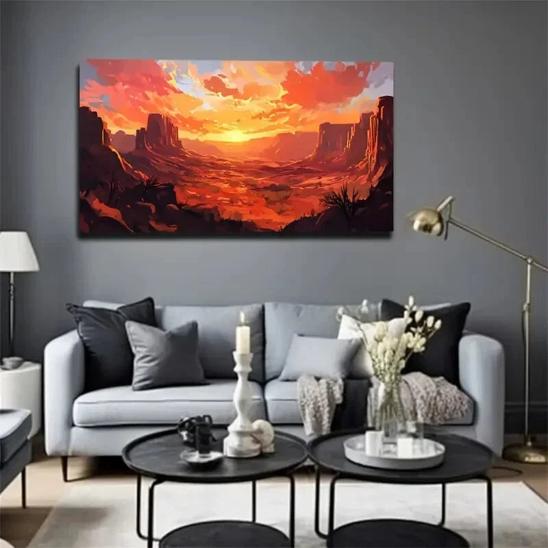 The Desert Is Dotted with Dead Wall Art Canvas Office Home Room Framed 120x60cm