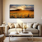 Sunflowers At Sunset Wall Art Canvas Office Home Room Framed 80x45cm