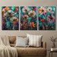 3pcs Colorful Abstract Dandelion Wall Art Set Canvas Framed 40x60cm - High Quality Print 100% Australian Made Wall Canvas Ready to Hang