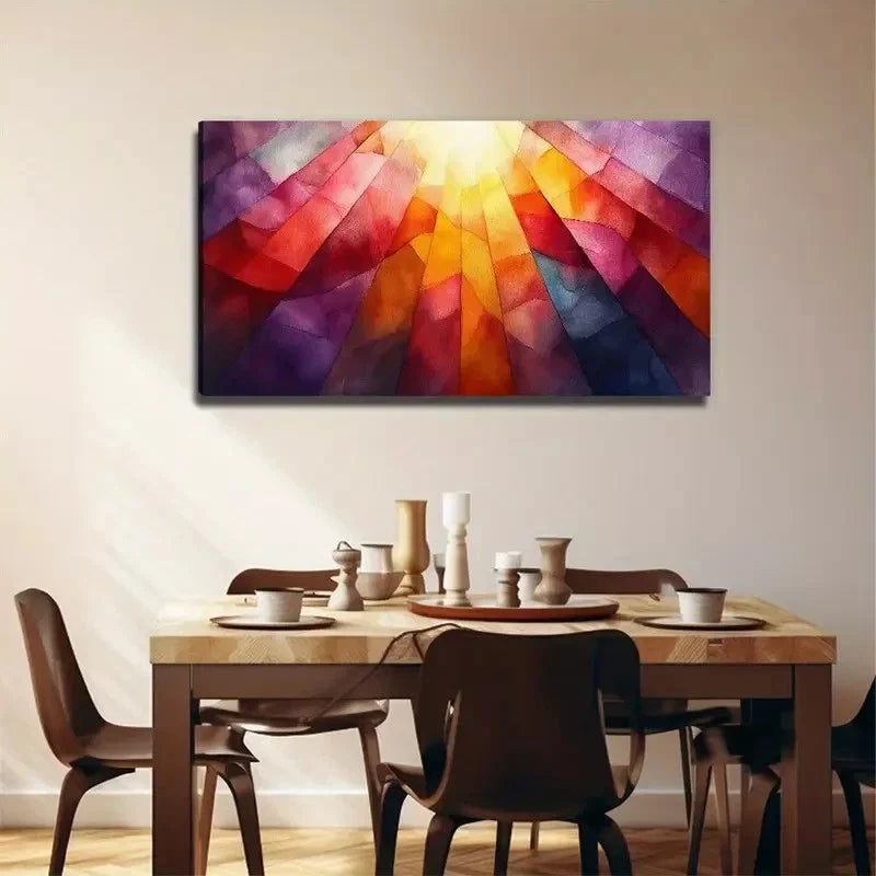 Abstract Sunshine Modern Wall Art Canvas Office Home Room Framed 120x60cm