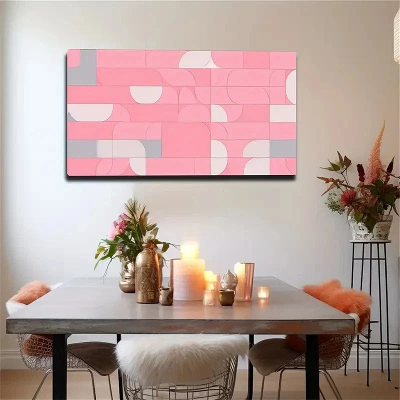 Abstract Geometric Figures Wall Art Canvas Office Home Room Framed 120x60cm