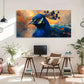 Peacock Artistic Feather Décor Wall Art Canvas Office Home Room Framed 120x60cm