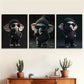 3pcs  Cool Elephant with knitted hat and sunglass Wall Art Set Canvas Framed 40x60cm - High Quality Print 100% Australian Made Wall Canvas Ready to Hang
