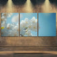 3pcs White Cherry Blossoms Beauty Nature Perfect Wall Art Set Canvas Framed 40x60cm - High Quality Print 100% Australian Made Wall Canvas Ready to Hang