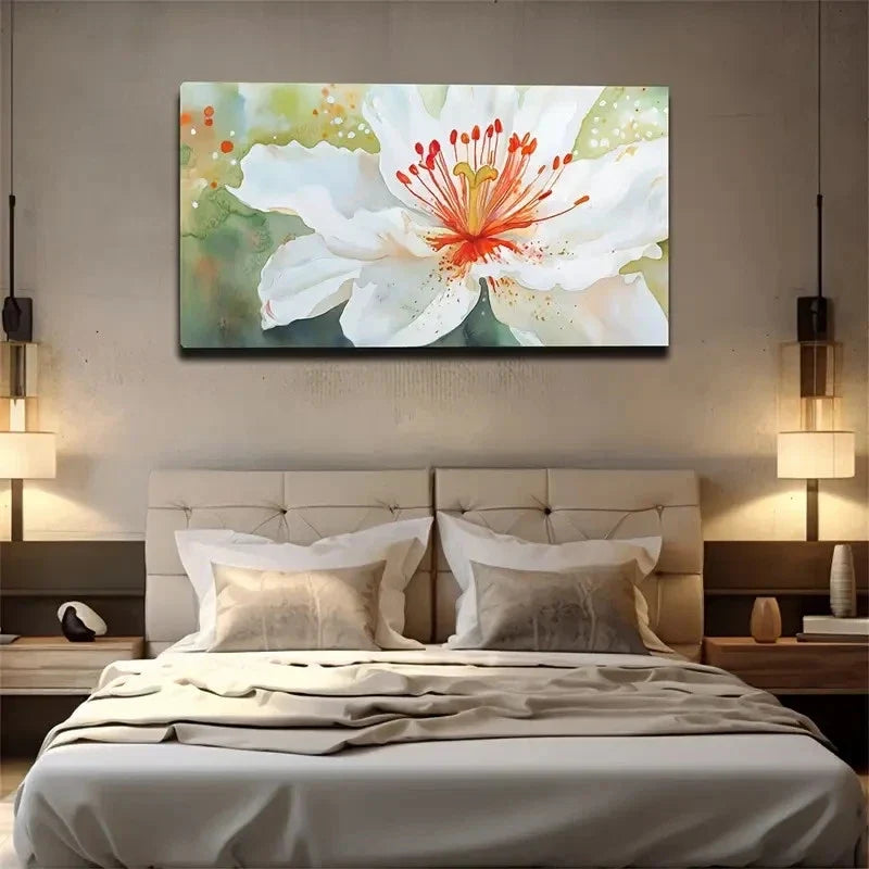 Full And Blooming Flowers Wall Art Canvas Office Home Room Framed 80x45cm