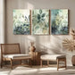 3pcs Botanical Painting Minimalist Modern Neutral Metal Print Ready to Hang Art