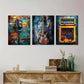 3pcs Musical Instruments Painting Guitar Metal Print Ready to Hang Art