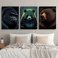 3pcs Wildlife Gorilla Panda & Grizzly Bear Wall Art Set Canvas Framed 40x60cm - High Quality Print 100% Australian Made Wall Canvas Ready to Hang
