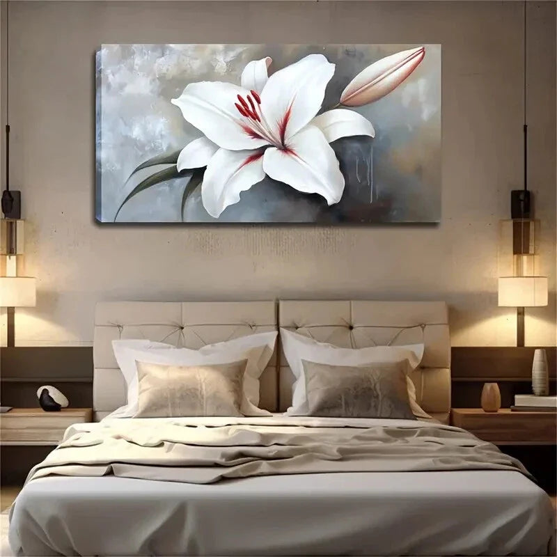 The Petals of A Lilly Beauty Wall Art Canvas Office Home Room Framed 120x60cm