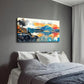 Tranquil Lake Scene Vibrant Wall Art Canvas Office Home Room Framed 120x60cm