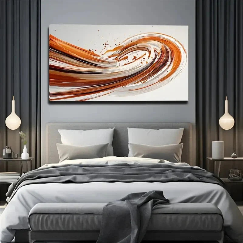 Black White Brown Beige Wall Art Canvas Office Home Room Framed 120x60cm