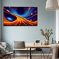 Bohemian Modern Abstract Deep S Wall Art Canvas Office Home Room Framed 120x60cm