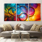 3pcs Bubbles with Bright Gradient Hues Perfect Wall Art Set Canvas Framed 40x60cm - High Quality Print 100% Australian Made Wall Canvas Ready to Hang
