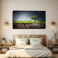 Green Landscape Wall Art Canvas Office Home Room Framed 80x45cm