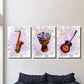 3pcs Saxophone Bass Drum Guitar Instrument Wall Art Set Canvas Framed 40x60cm - High Quality Print 100% Australian Made Wall Canvas Ready to Hang