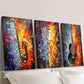 3pcs Colorful Saxophone Guitar Microphone Wall Art Set Canvas Framed 40x60cm - High Quality Print 100% Australian Made Wall Canvas Ready to Hang