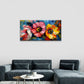 Colorful Flowers Vase Design Wall Art Canvas Office Home Room Framed 80x45cm