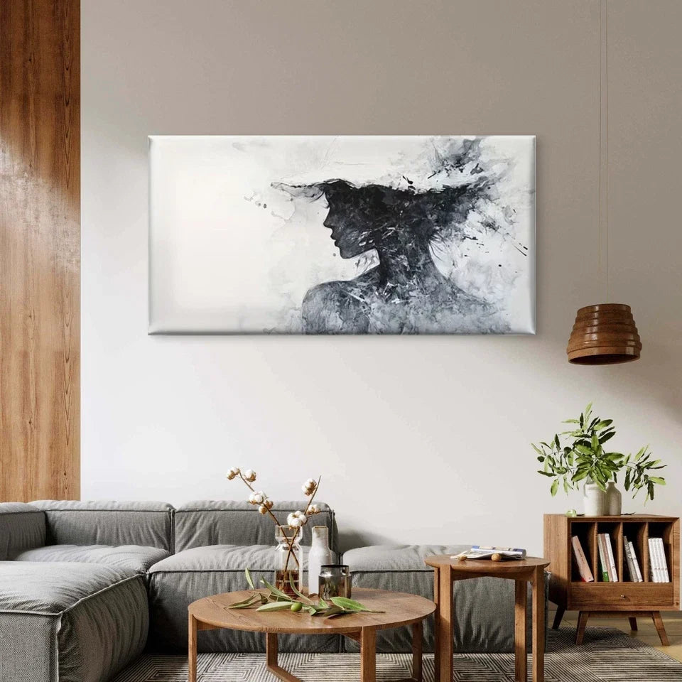 Echoes of Silence Wall Art Canvas Office Home Room Framed 120x60cm