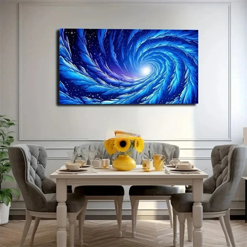 Rotating Nebula Magical Space Wall Art Canvas Office Home Room Framed 120x60cm