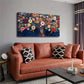 Abstract Blooming Trees Embroid Wall Art Canvas Office Home Room Framed 120x60cm