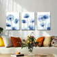 3pcs Elegant Blue Floral Minimalist Soft Perfect Wall Art Set Canvas Framed 40x60cm - High Quality Print 100% Australian Made Wall Canvas Ready to Hang