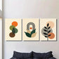 3pcs Modern Abstract Colorful Geometric Metal Print Ready to Hang Art