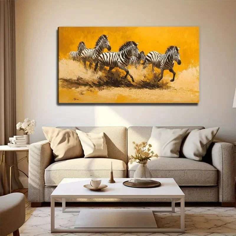 Modern Bohemian Style Zebra Wall Art Canvas Office Home Room Framed 120x60cm