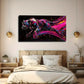 Vibrant Pink Blue Swirl Design Wall Art Canvas Office Home Room Framed 120x60cm