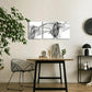 3pcs Modern Black and White Abstract Metal Print Ready to Hang Art