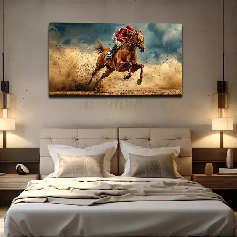 Scene Under Gloomy Sky Suitable Wall Art Canvas Office Home Room Framed 120x60cm