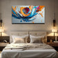 Vibrant Colorful Brushstrok Wall Art Canvas Office Home Room Framed 80x45cm