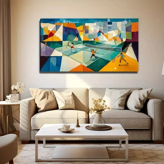 Badminton Court Wall Art Canvas Office Home Room Framed 120x60cm