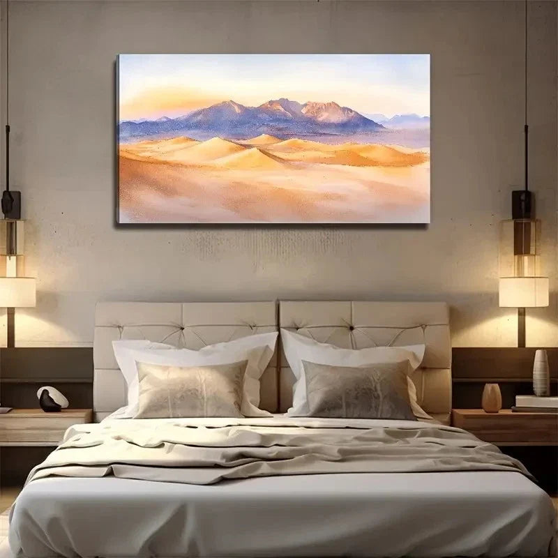 Desert Landscape Modern Wall Art Canvas Office Home Room Framed 120x60cm
