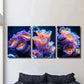 3pcs Colorful Sea Anemones Sea Plant Wall Art Set Canvas Framed 40x60cm - High Quality Print 100% Australian Made Wall Canvas Ready to Hang